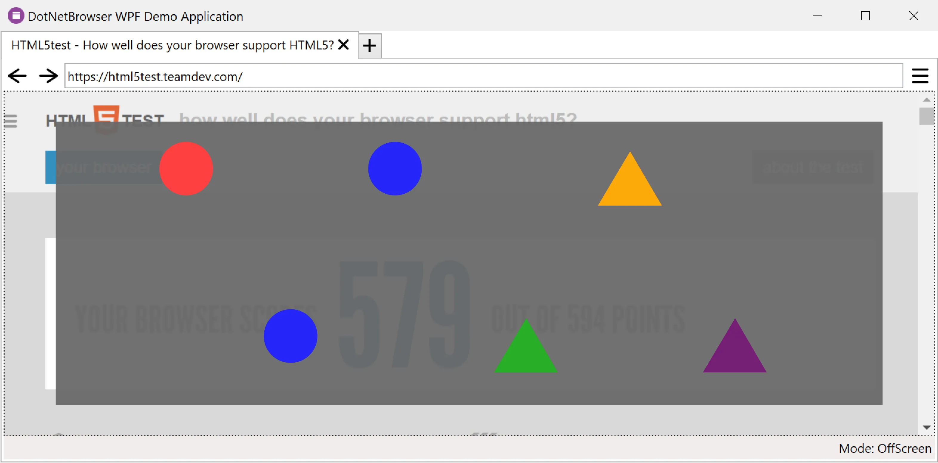 在 DotNetBrowser 之上渲染的 WPF Canvas。