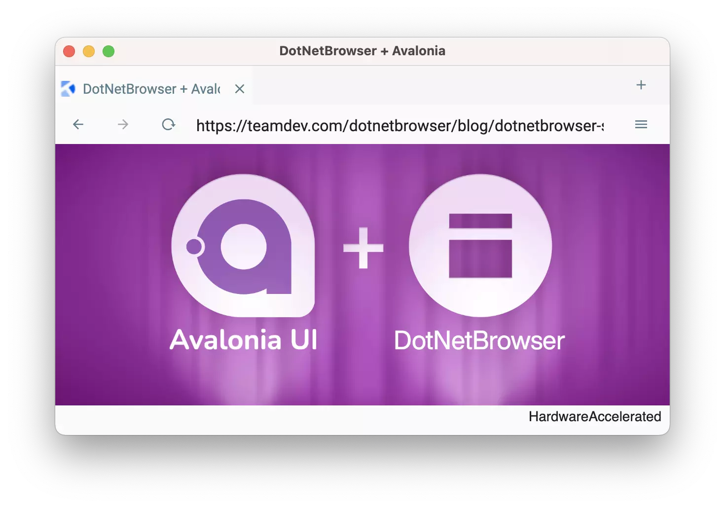 macOS 上的 Avalonia 应用与 DotNetBrowser 集成