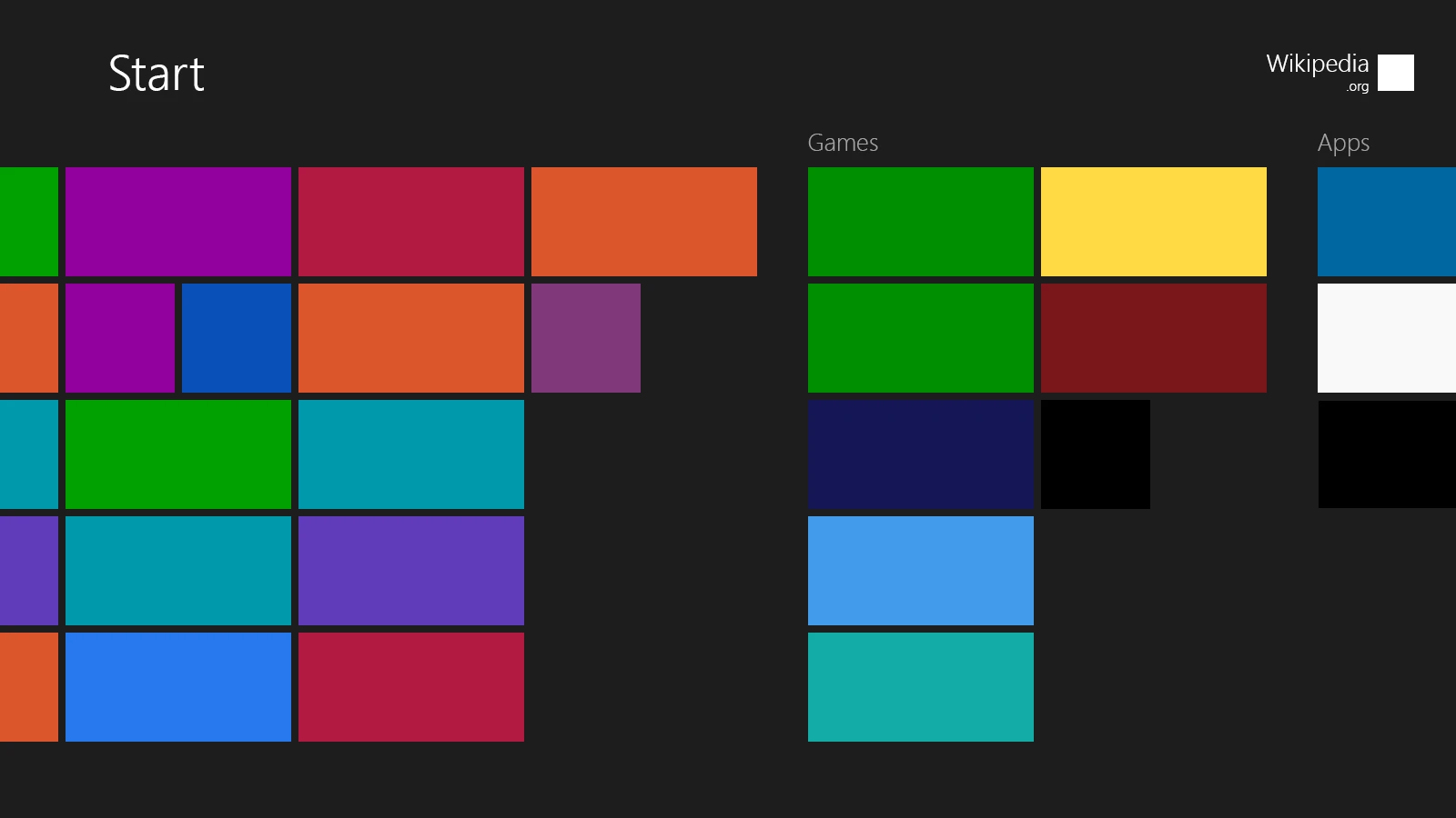 Windows 8上的开始屏幕