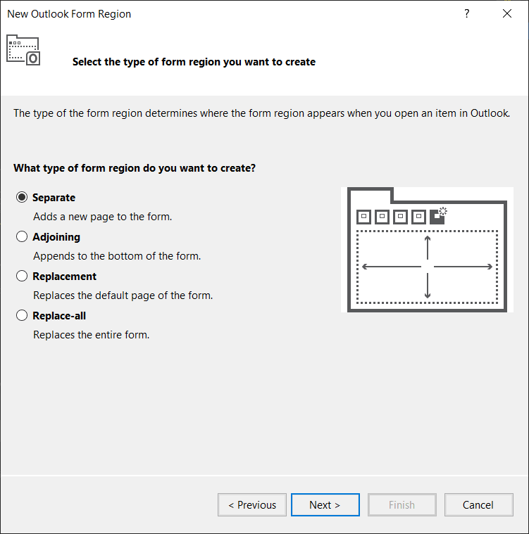 Select Form Region Type