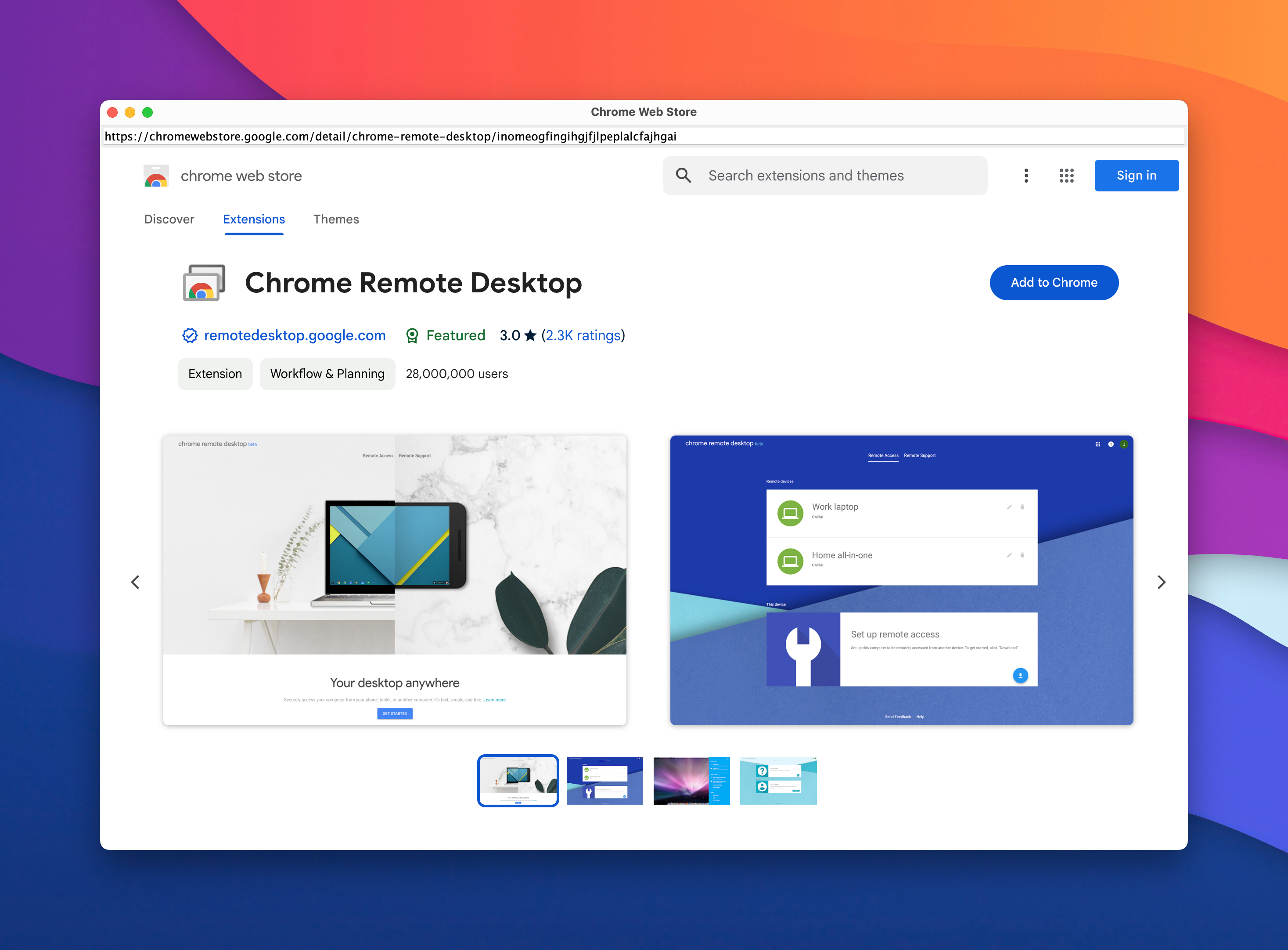 JxBrowser Chrome Web Store