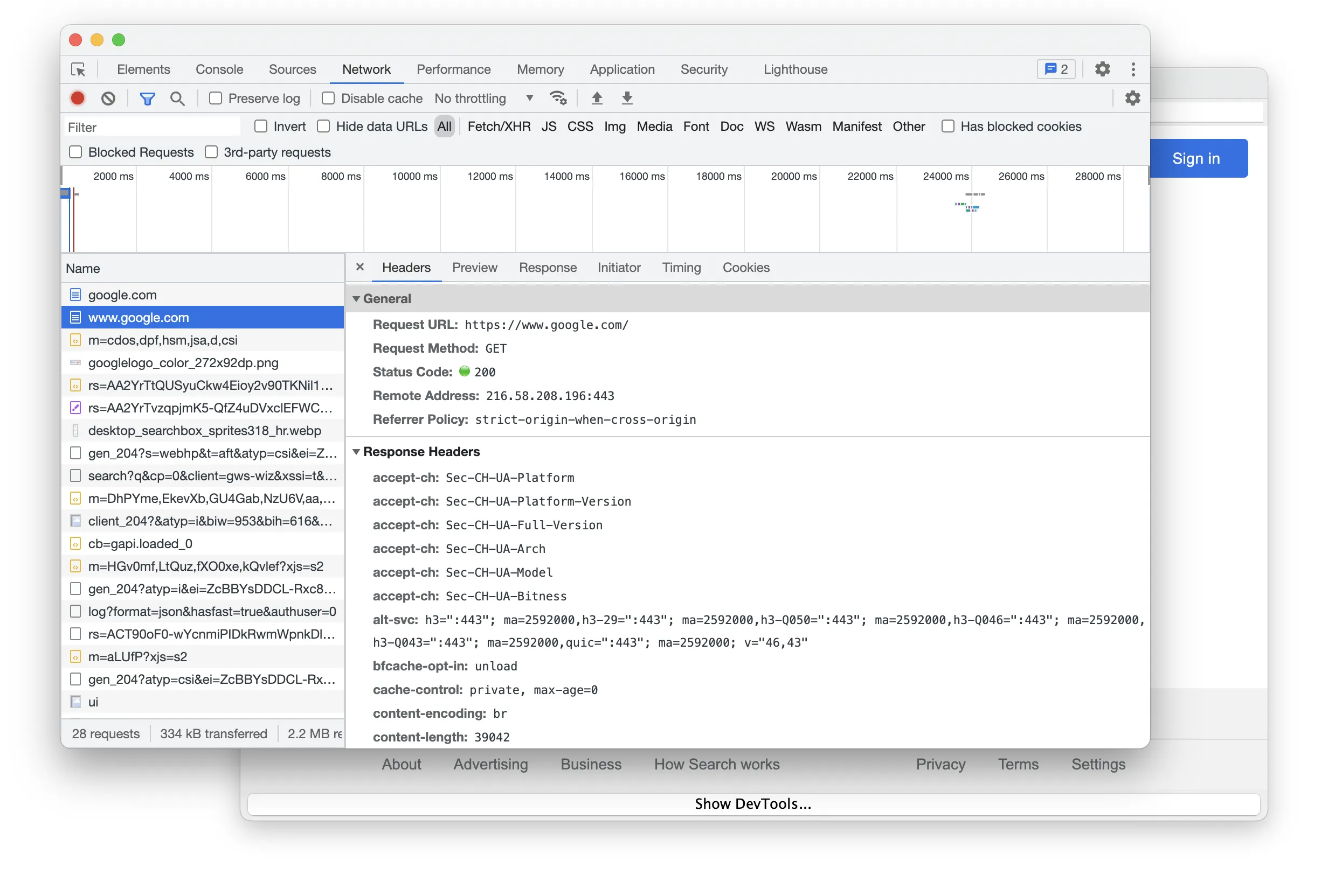 DevTools Window