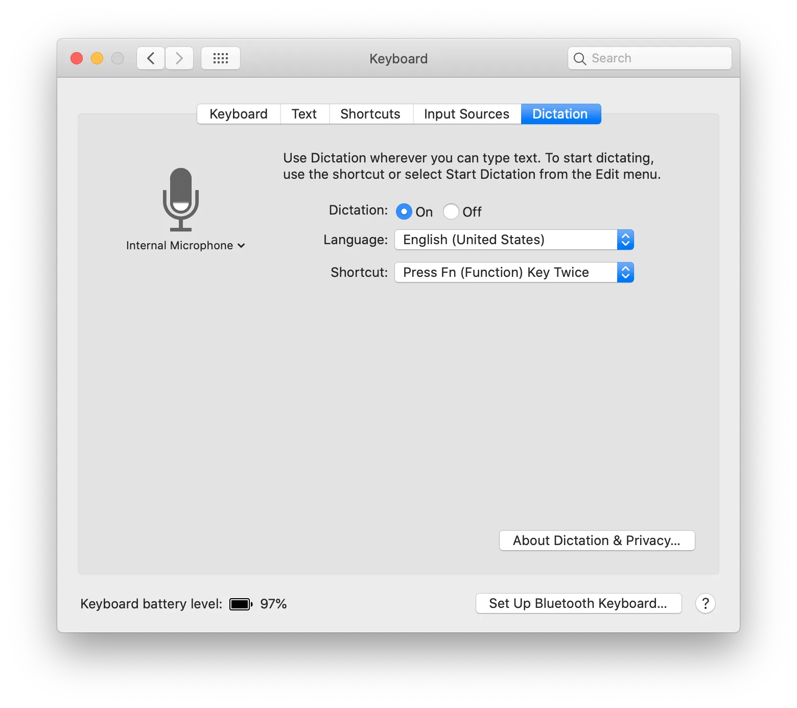 macOS Dictation