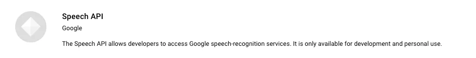 Speech API