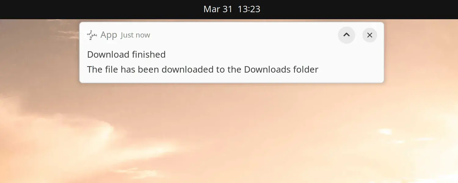 Desktop notification on Linux