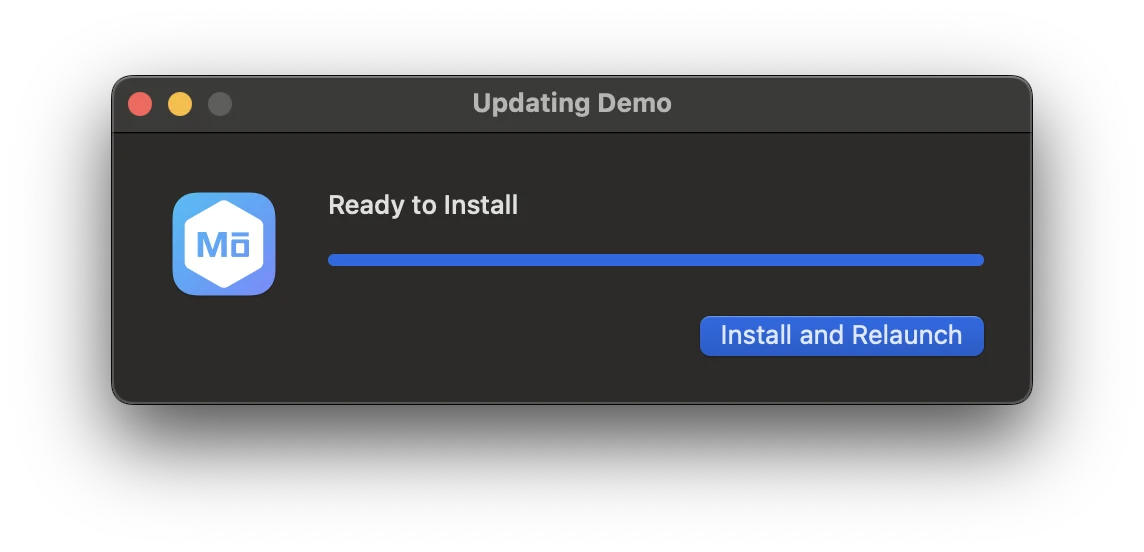 Update progress dialog on macOS