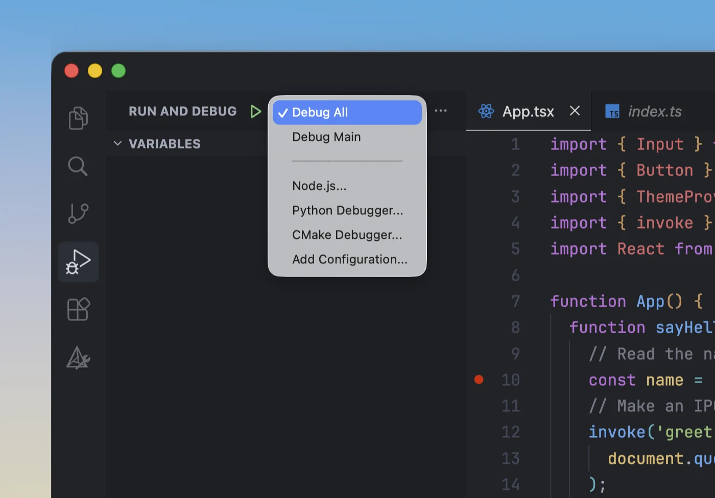 Debugging in Visual Studio Code