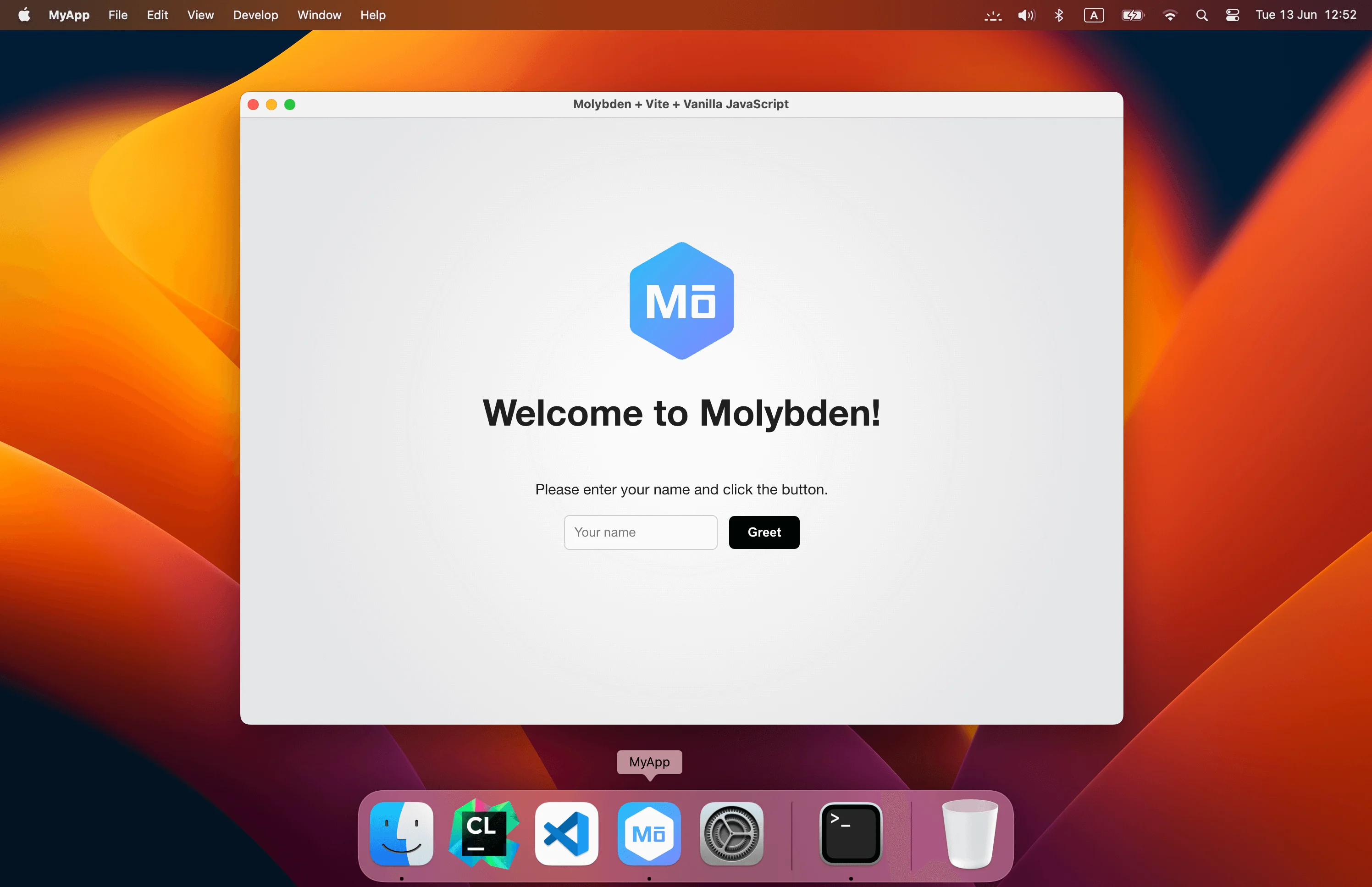 Molybden app